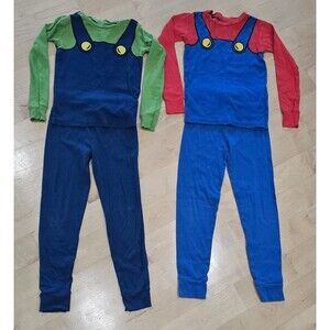 Super Mario Boys Pajamas Size 8 Mario And Luigi Pajamas